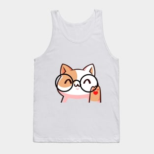 cat with glasses Tank Top